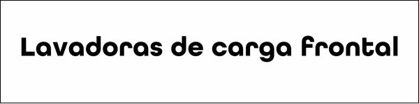 Lavadoras de carga frontal